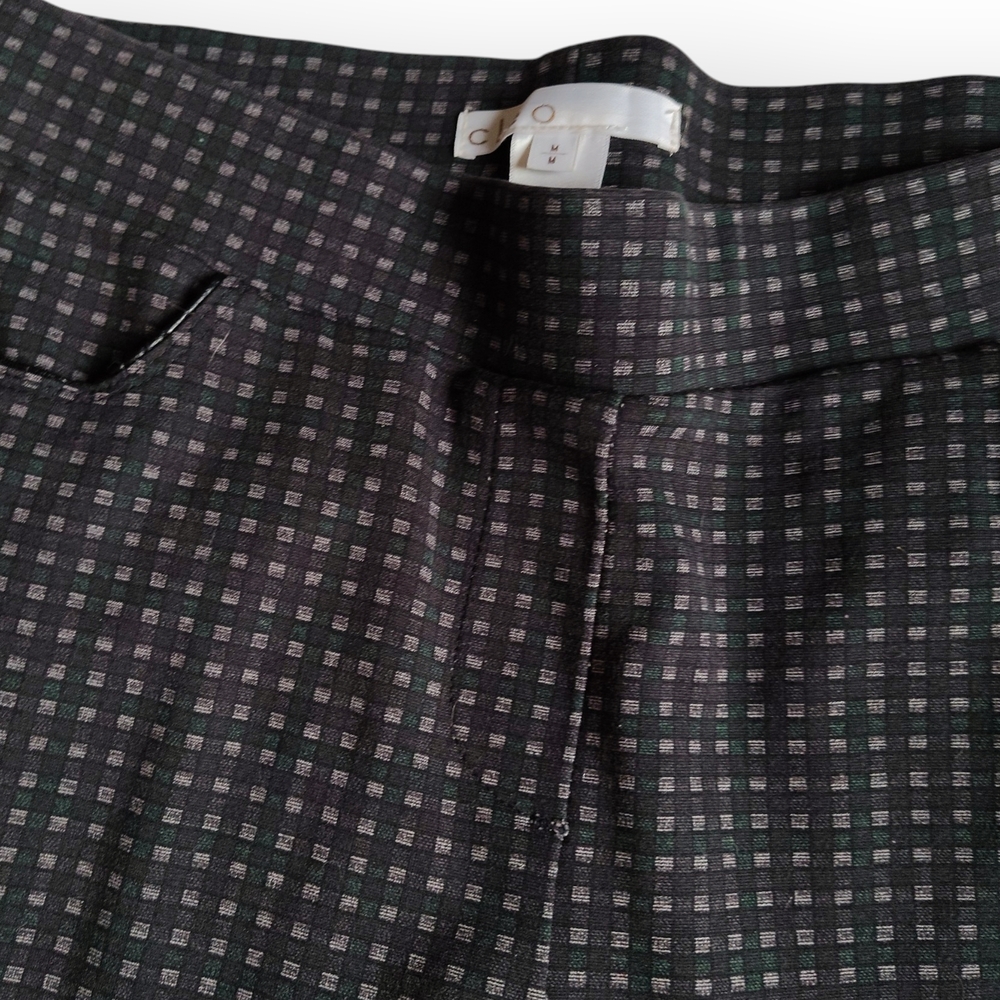 cleo Black Slim Dress Pants with Subtle Pattern - Picture 2 of 4